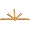 Ekena Millwork Kennewick Rough Sawn Timber Gable Bracket, Western Red Cedar, 72"W x 39"H x 2"D x 4"F, 13/12 Pitch GBW072X39X0204KEN00RWR - alternate 2